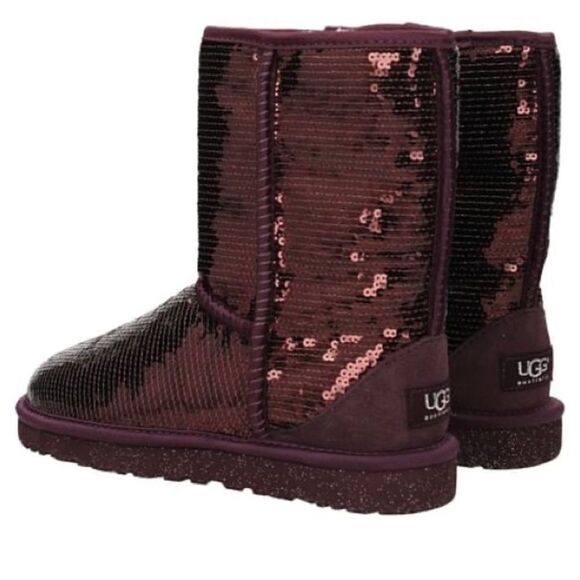 UGG Purple Port Short Sparkle Uggs- Size 5 - Picture 2 of 12